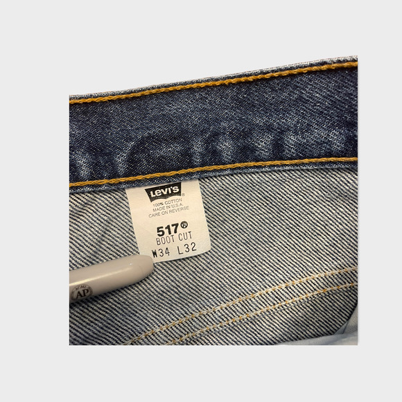 Vintage 90s Levi’s Men's 517 Blue Boot Cut Jeans Size W 34 x L 32 - Picture 3 of 9